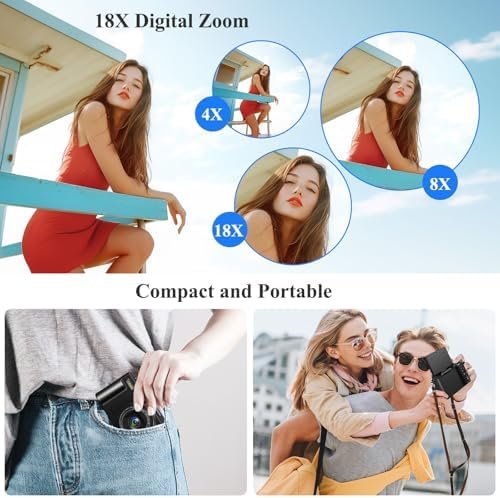 Digital Camera for Photography, WiFi 64MP 4K Vlogging Camera for YouTube, 3" 180... - Image 5