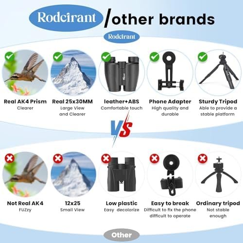 25X30 HD Binoculars for Adults with Universal Phone Adapter,Tripod and Tripod Ad... - Image 5