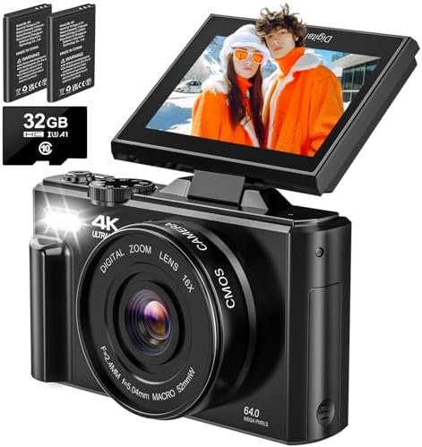 4K Digital Camera - Digital Cameras for Photography - 64MP Vlogging Camera for Y... - Image 2