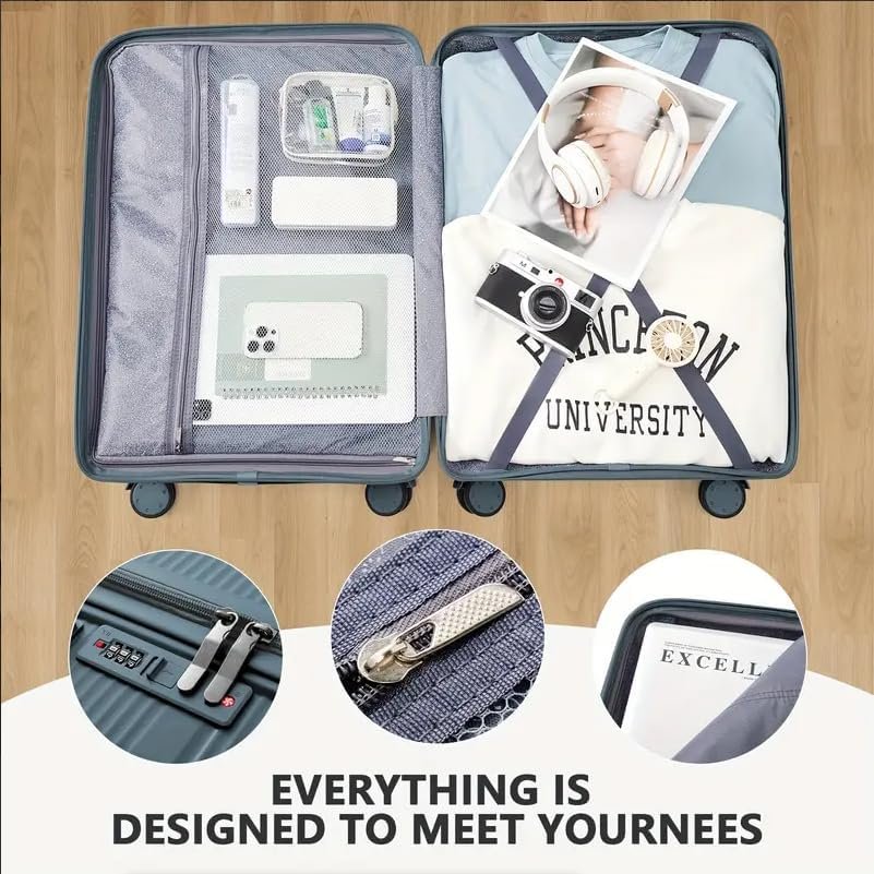 LEDAOU Luggage Sets 3 Piece Suitcase Set with 7 Set Packing Cubes Carry On Lugga... - Image 6