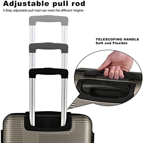 Luggage Set of 3 Piece Suitcase Spinner Hardshell Lightweight TSA Lock (Champagn... - Image 8