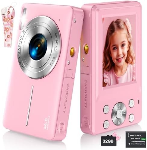 Digital Camera, FHD 1080P Kids Camera with 32GB SD Card 16X Digital Zoom Portabl... - Image 2