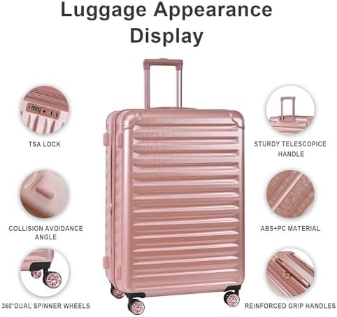 Lightweight Luggage Sets 3 Piece,Tsa Lock Luggage Sets with Spinner Wheels 20in/... - Image 3