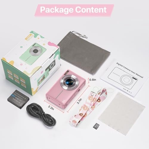 Digital Camera, FHD 1080P Kids Camera with 32GB SD Card 16X Digital Zoom Portabl... - Image 9