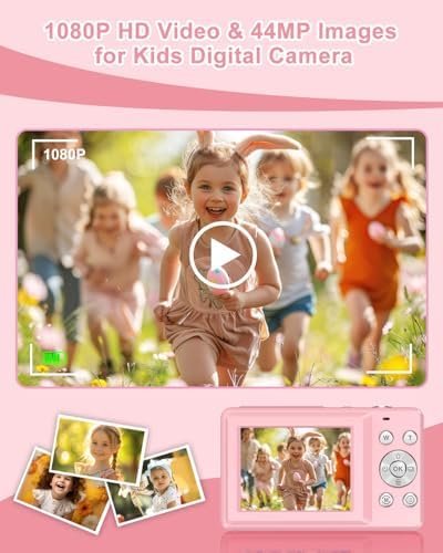 Digital Camera, FHD 1080P Kids Camera with 32GB SD Card 16X Digital Zoom Portabl... - Image 3