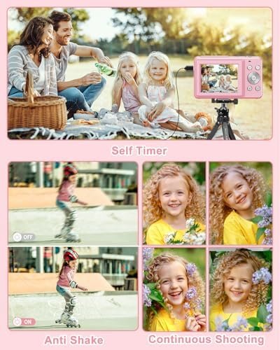 Digital Camera, FHD 1080P Kids Camera with 32GB SD Card 16X Digital Zoom Portabl... - Image 8