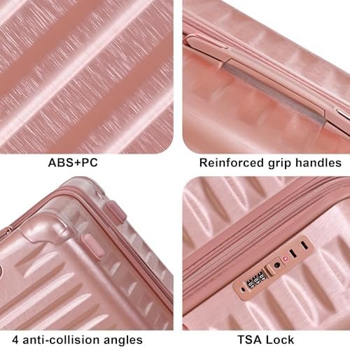 Lightweight Luggage Sets 3 Piece,Tsa Lock Luggage Sets with Spinner Wheels 20in/... - Image 5