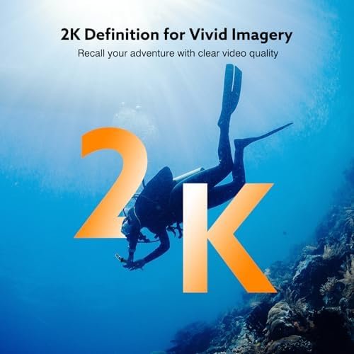 Z10 2K Action Camera, 128GB Wearable Sports Camera with Waterproof Case, Magneti... - Image 3