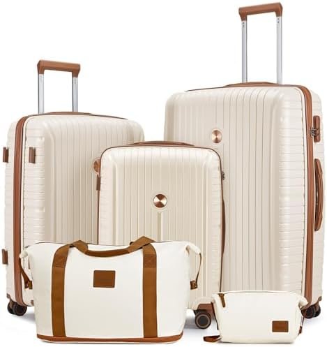 Joyway Luggage Sets 5 Piece Suitcase Set, PP Hardshell Carry on Suitcase Set, Tr... - Image 2
