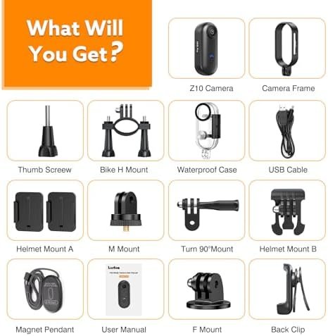 Z10 2K Action Camera, 128GB Wearable Sports Camera with Waterproof Case, Magneti... - Image 9