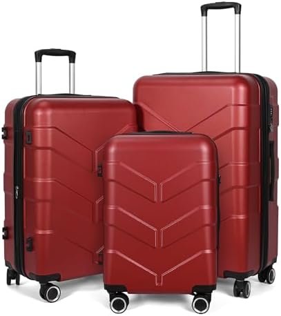 Luggage Sets 3 Piece Suitcase Set with Spinner Wheel, Hardside Luggage Sets with... - Image 2