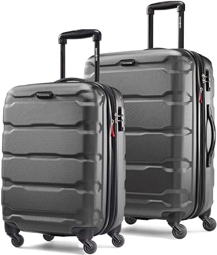Samsonite Omni PC Hardside Expandable Luggage with Spinner Wheels, Black, 2-Piec... - Image 2