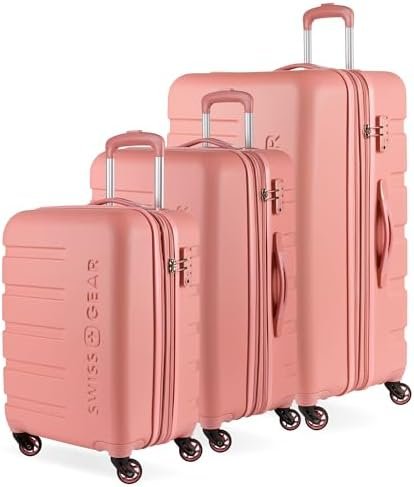 SwissGear 7366 Hardside Expandable Luggage with Spinner Wheels, Coral Almond, 3-... - Image 2