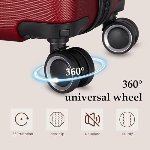 Luggage Sets 3 Piece Suitcase Set with Spinner Wheel, Hardside Luggage Sets with... - Image 4