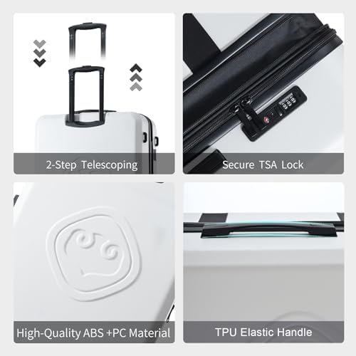 Luggage Sets 3 Piece (20/24/28) Expandable Suitcases with Wheels PC+ABS Durable ... - Image 6
