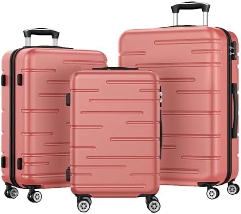 3 Piece Hardshell Luggage Set Hardside Lightweight Suitcase with TSA Lock Spinne... - Image 2