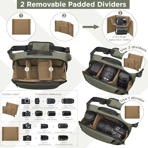 Camera Sling Bag,Travel Waterproof Camera Case with Tripod Holder,DSLR/SLR/Mirro... - Image 3