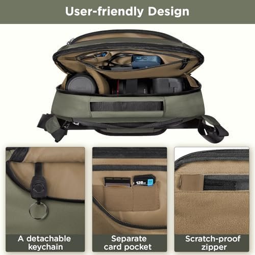 Camera Sling Bag,Travel Waterproof Camera Case with Tripod Holder,DSLR/SLR/Mirro... - Image 4