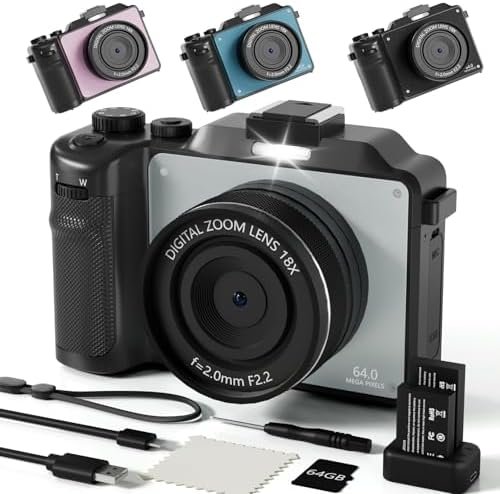 4K Digital Camera for Photography, 64MP WiFi Vlogging Camera for YouTube with 4 ... - Image 2