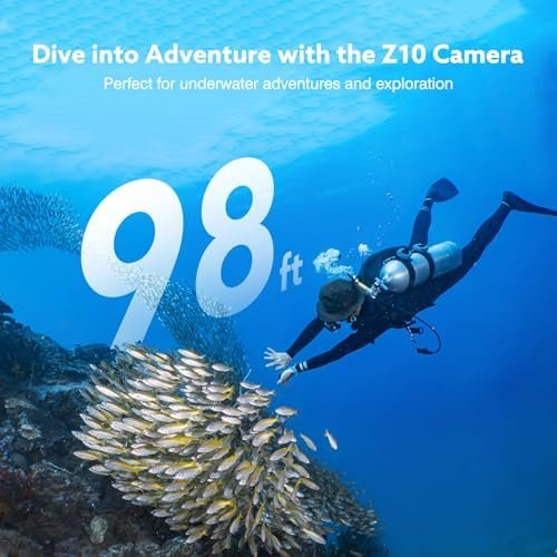 Z10 2K Action Camera, 128GB Wearable Sports Camera with Waterproof Case, Magneti... - Image 5