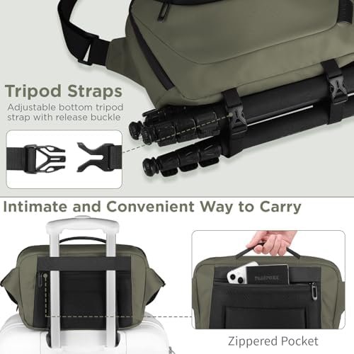 Camera Sling Bag,Travel Waterproof Camera Case with Tripod Holder,DSLR/SLR/Mirro... - Image 5