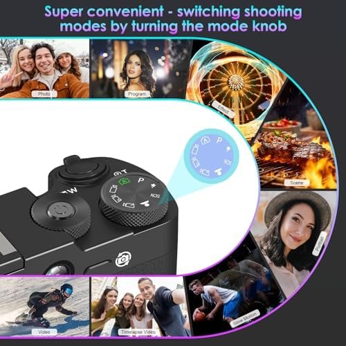 5K Digital Camera, Optical Digital Zoom 64MP WiFi Cameras for Photography & Vide... - Image 6